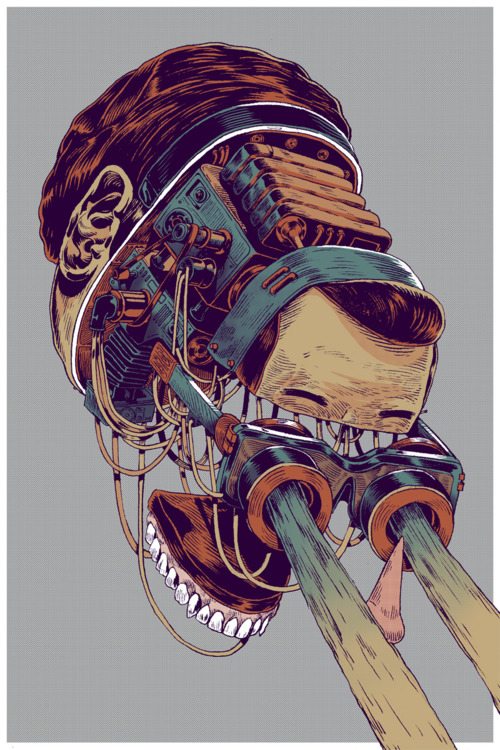 Deconstructed Head Illustrations by Smithe