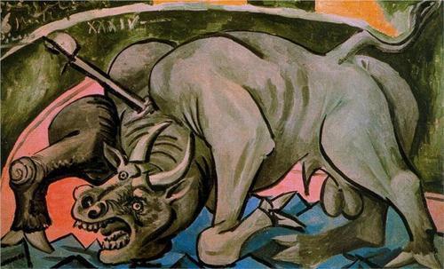Dying Bull (1934) by Pablo Picasso