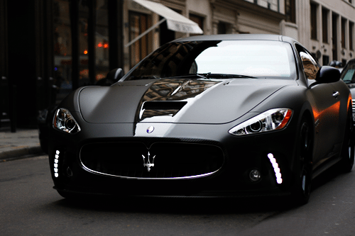 Matte black Maserati GranTurismo S