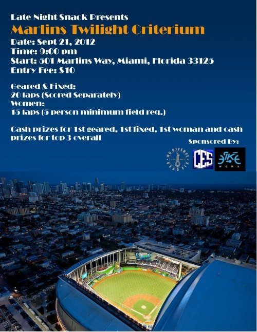 Miami Event: Marlins Twilight Criterium - Sept 21,2012 