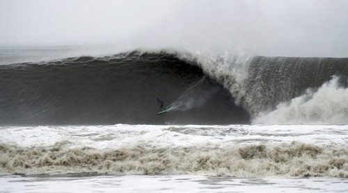 Surfing Hurricane Sandy