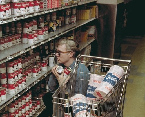 Andy Warhol at Gristede’s supermarket, New York (1962)