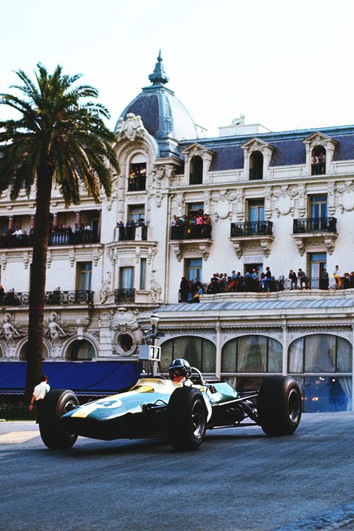 Lotus driver Graham Hill, Monaco Grand Prix, 1967